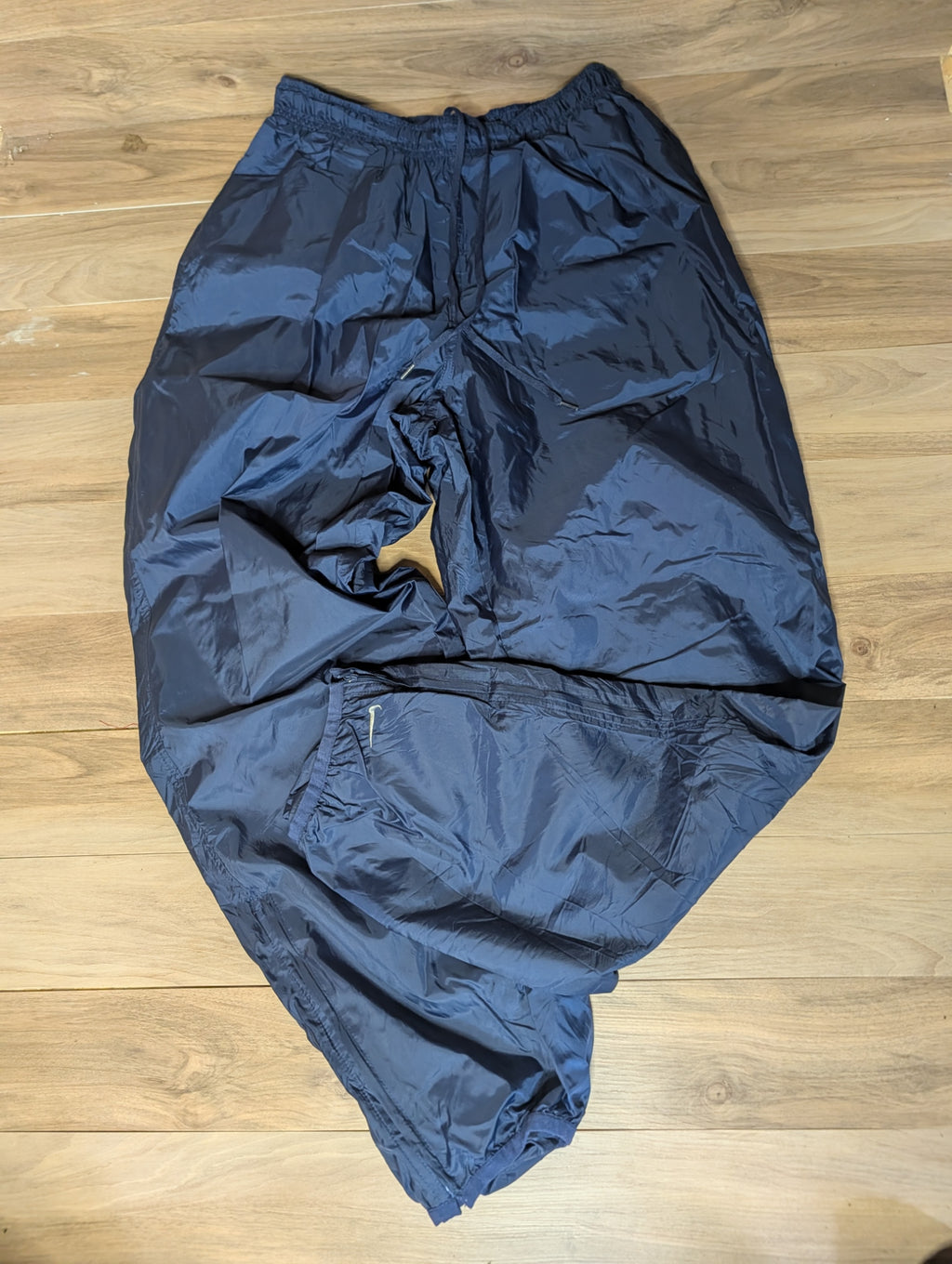 90s Nike Vintage Navy Nylon Track Pants — XL