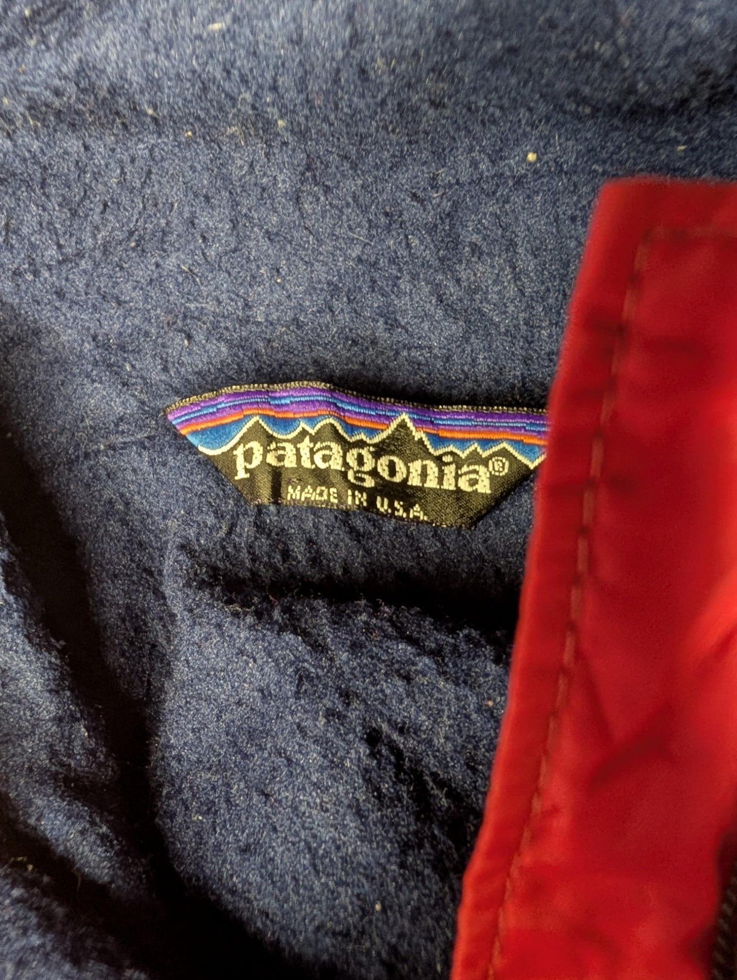 Vintage Patagonia Fleece Lined Bomber — Made in USA — Large