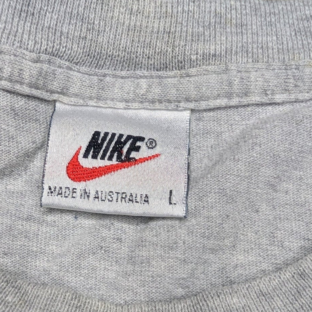 Vintage 90s Nike Air T-Shirt — Grey — Made in Australia — Large