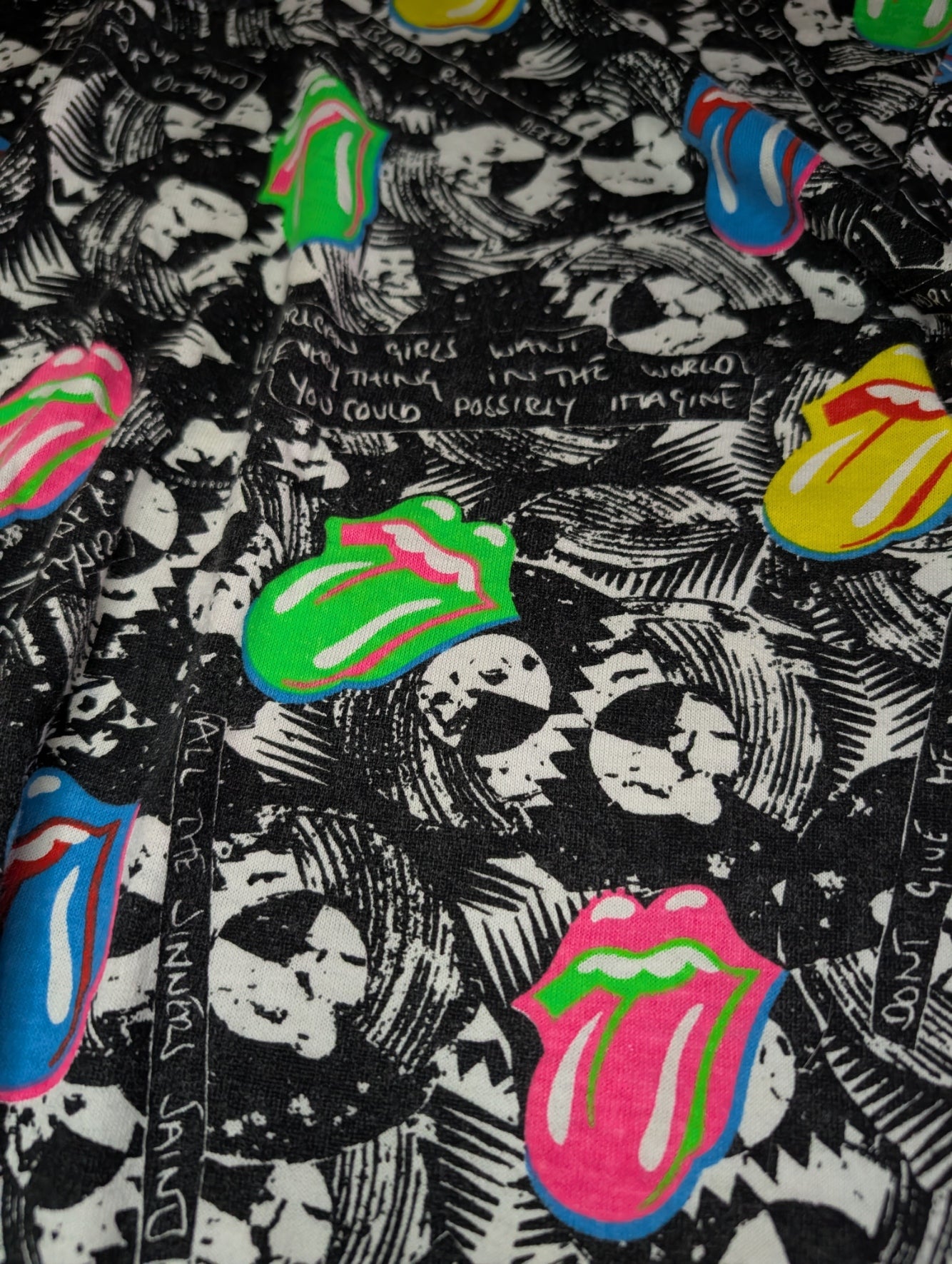 1989 Rolling Stones Steel Wheels Tour AOP T-Shirt — Brockum — Small
