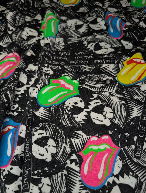 1989 Rolling Stones Steel Wheels Tour AOP T-Shirt — Brockum — Small