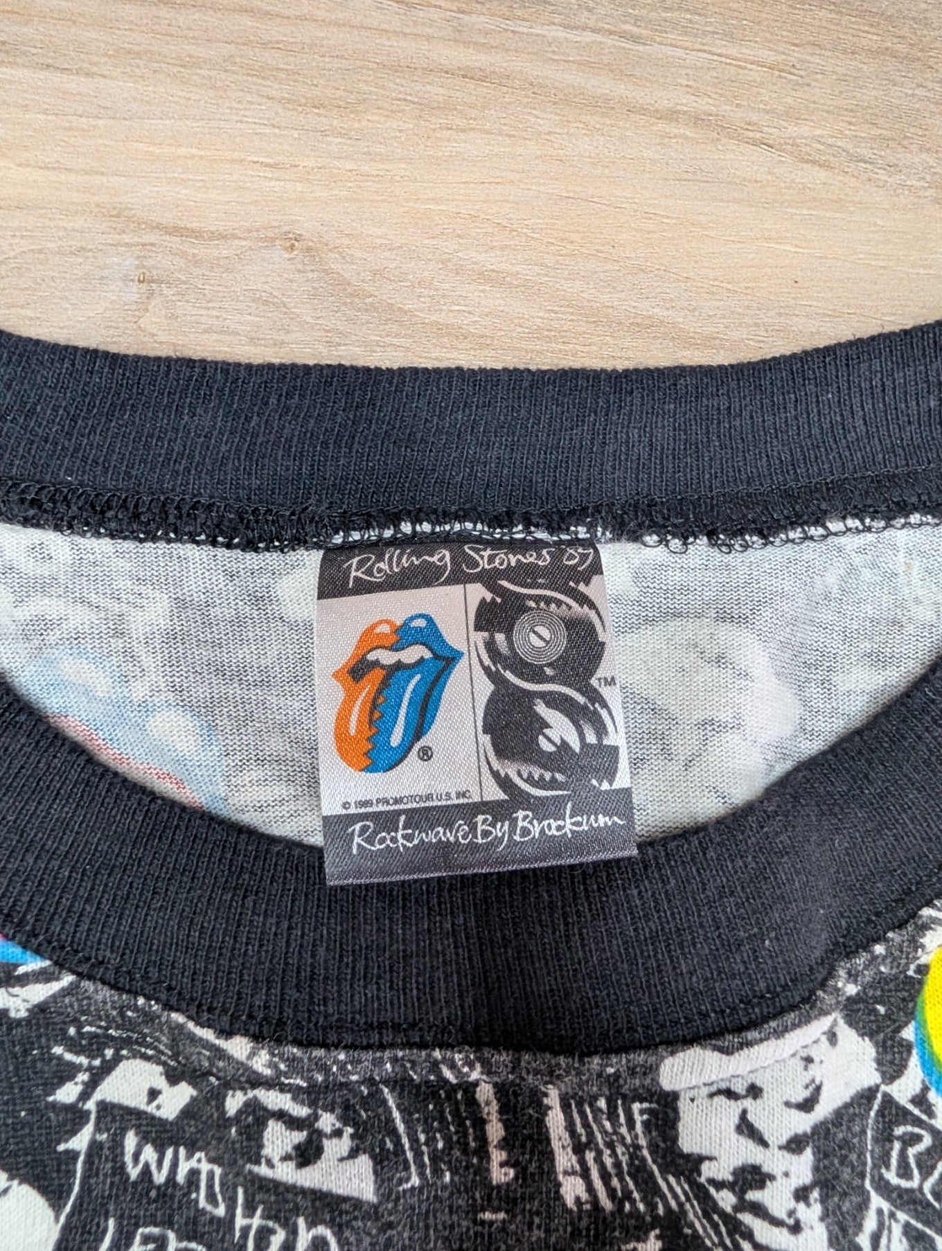 1989 Rolling Stones Steel Wheels Tour AOP T-Shirt — Brockum — Small