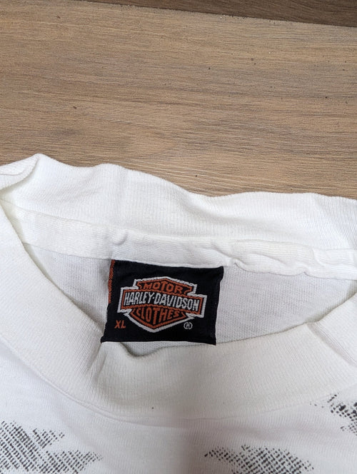 1991 Harley-Davidson AOP T-Shirt — RK Stratman — Hanes Beefy-T — XL
