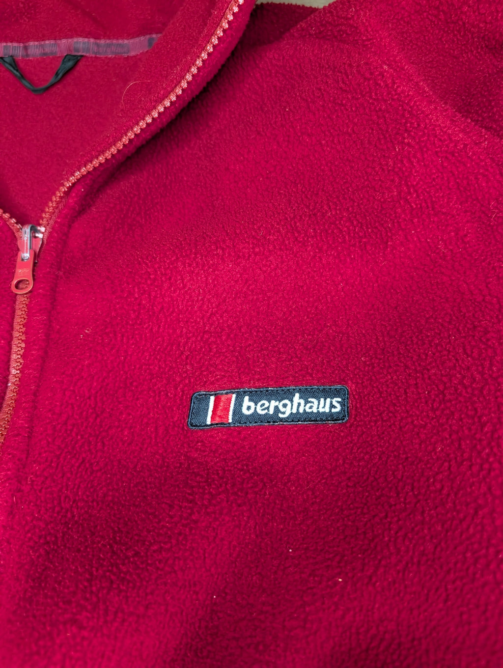 Berghaus Full-Zip Fleece Jacket — Crimson Red