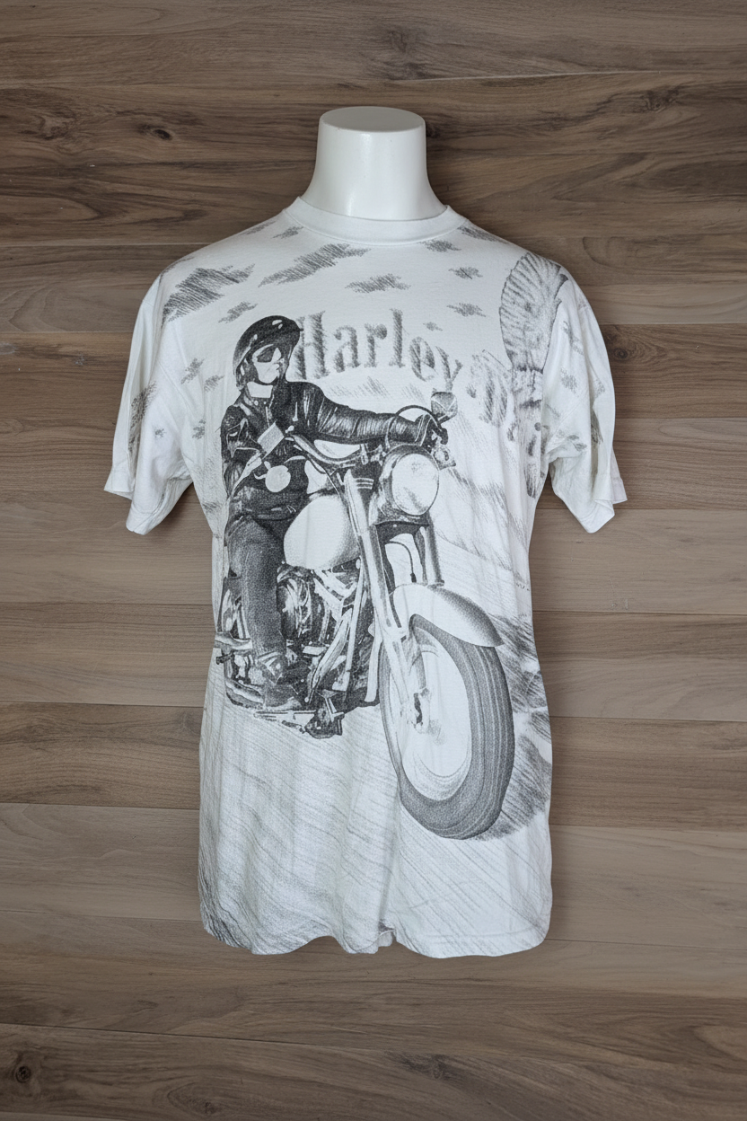 1991 Harley-Davidson AOP T-Shirt ghost mannequin
