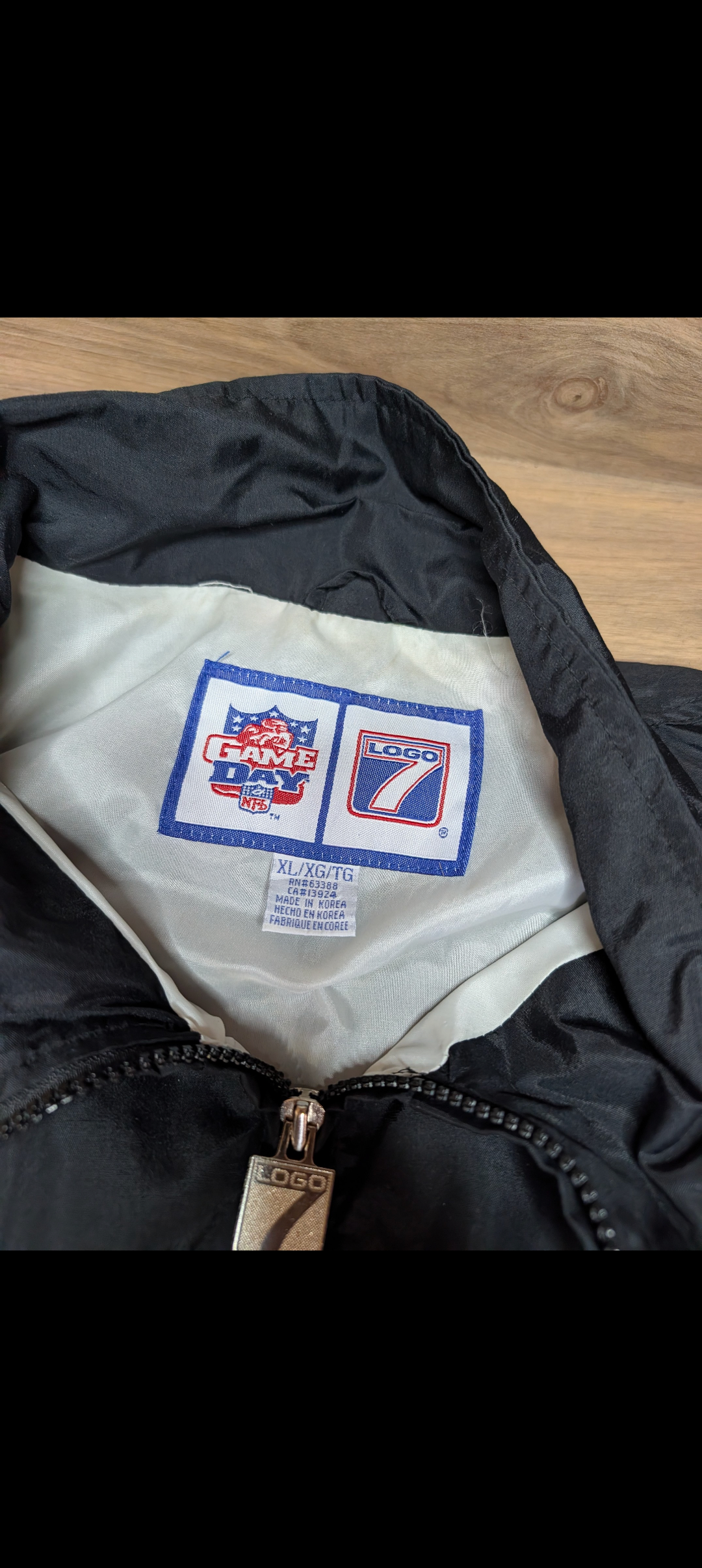 Vintage 90s Carolina Panthers NFL Logo 7 Game Day Windbreaker Jacket - XL