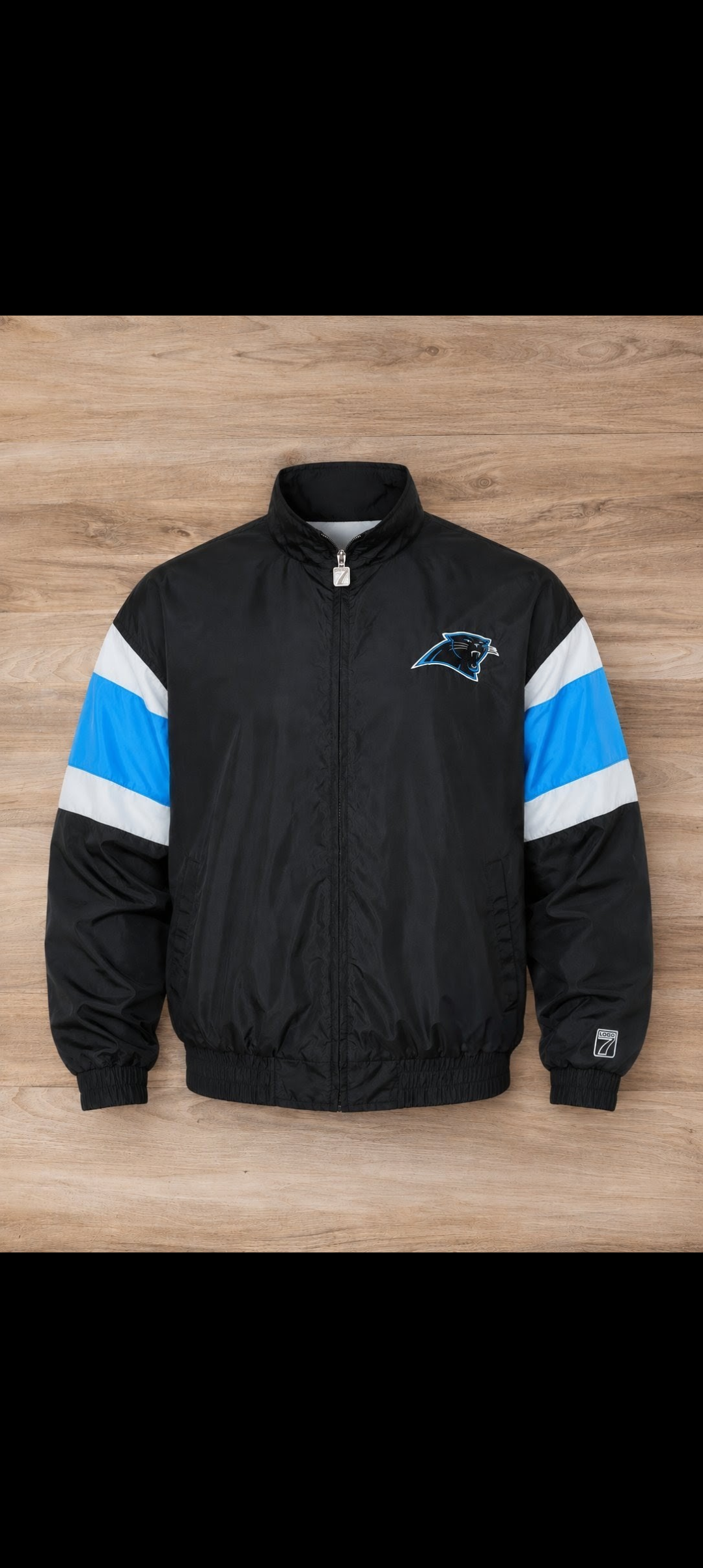 Vintage 90s Carolina Panthers NFL Logo 7 Game Day Windbreaker Jacket - XL